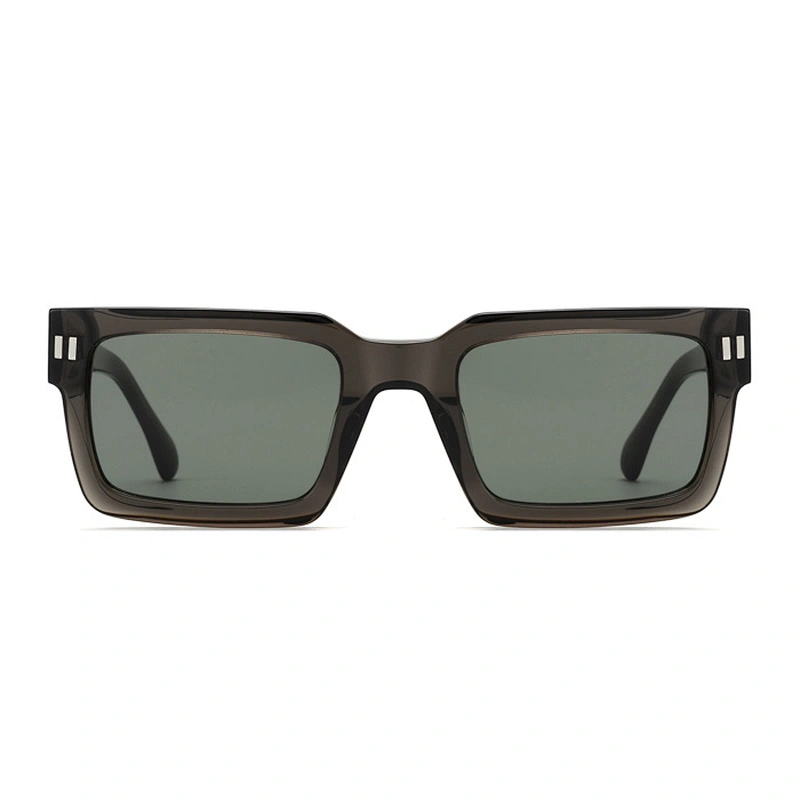 Quadratische Acetat-Sonnenbrille, trendiges Brillenmodell